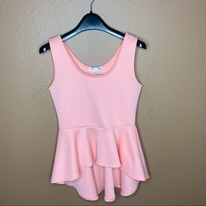 Pink high low tank